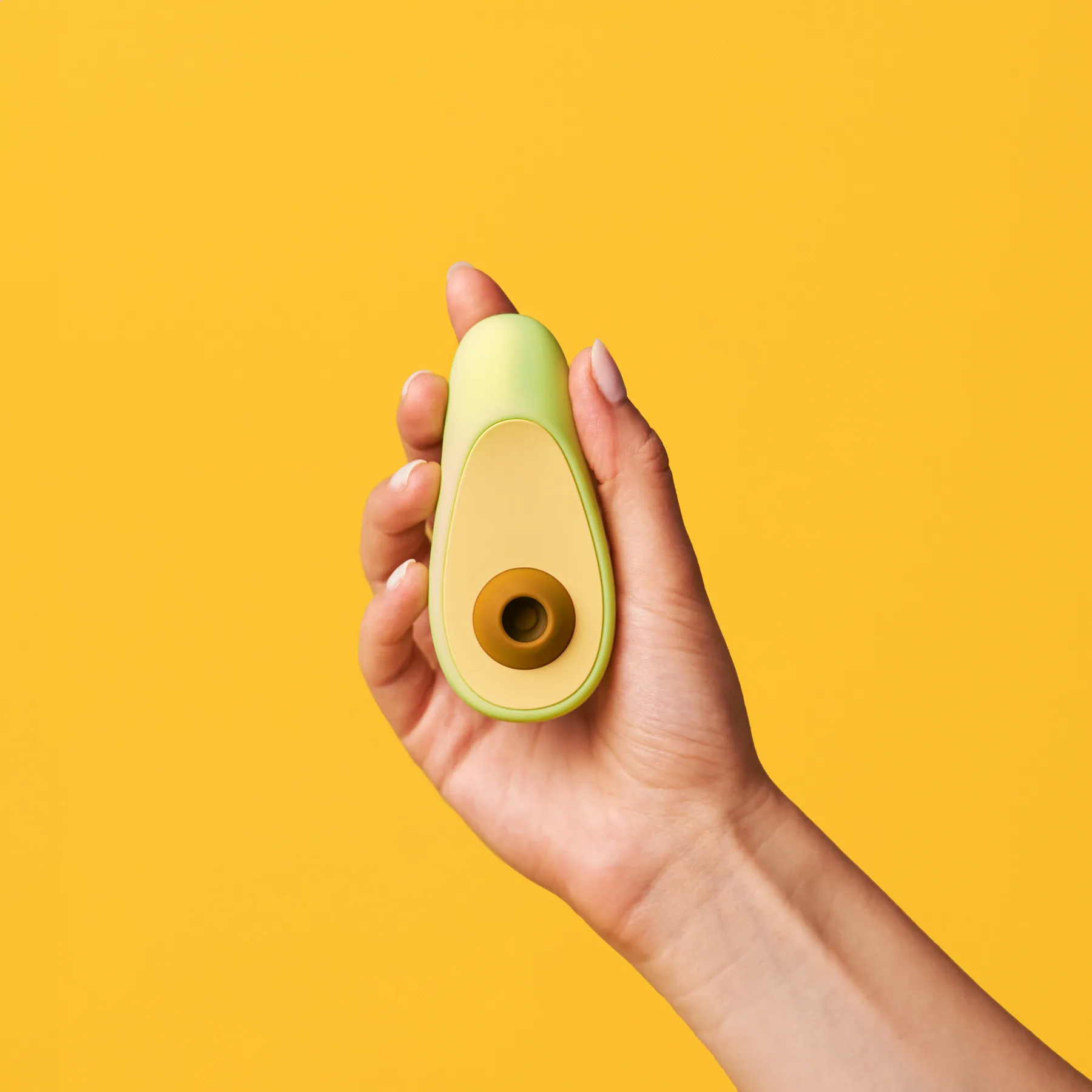 Avocado clitoral massager — texture detail
